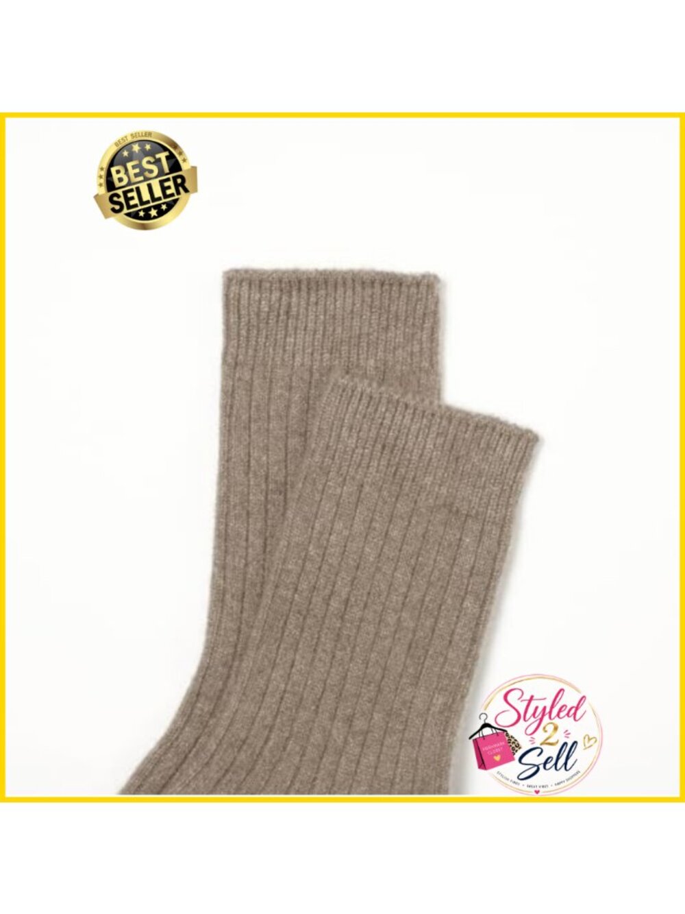 Mongolian Cashmere Crew Socks Ultra Soft Warm Bed Travel Luxury Gift